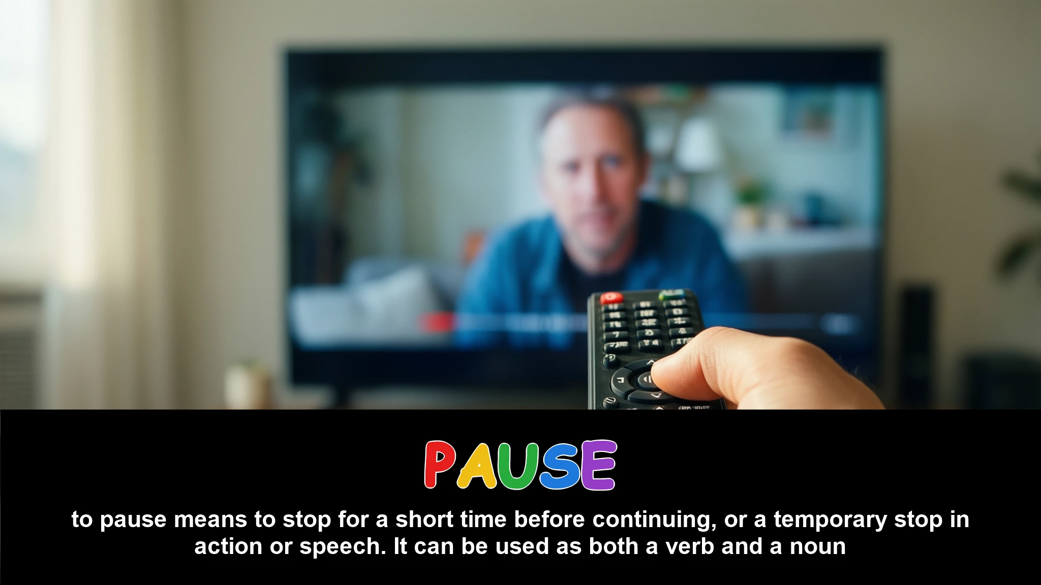 English Illustration for pause